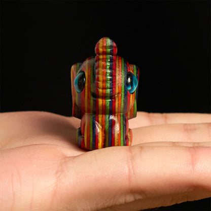 Buddha Stones "Hoping for Strength and Good Fortune" 2Pcs Mini Elephant Includes Gift Message Card