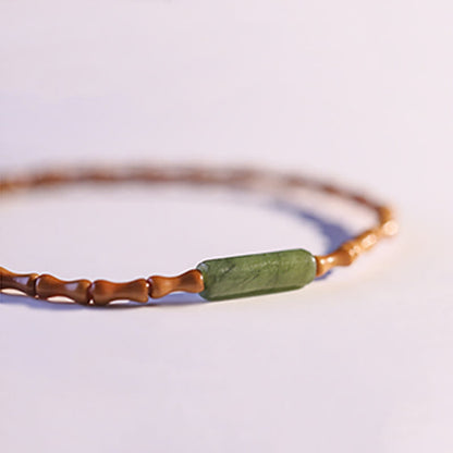 Buddha Stones Ultra-fine Olive Pit Peace Bracelet