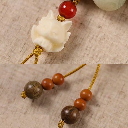 Buddha Stones Gradient Bodhi Seed Om Mani Padme Hum Carved Zakiram Peace Bracelet