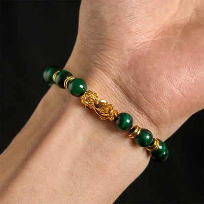 Buddha Stones Various Color Tiger Eye Beads Spacer Beads Pixiu Wealth Courage Bracelet