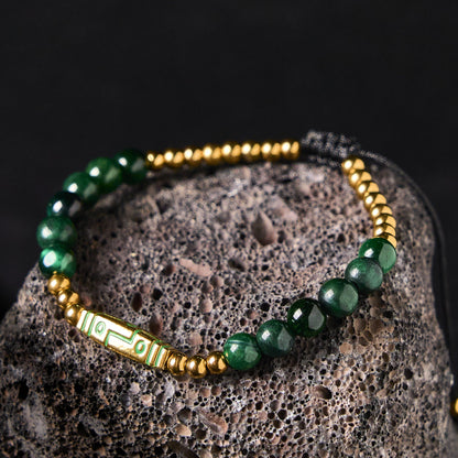 Buddha Stones Cute Bone Pattern Tiger Eye Courage Beads Bracelet