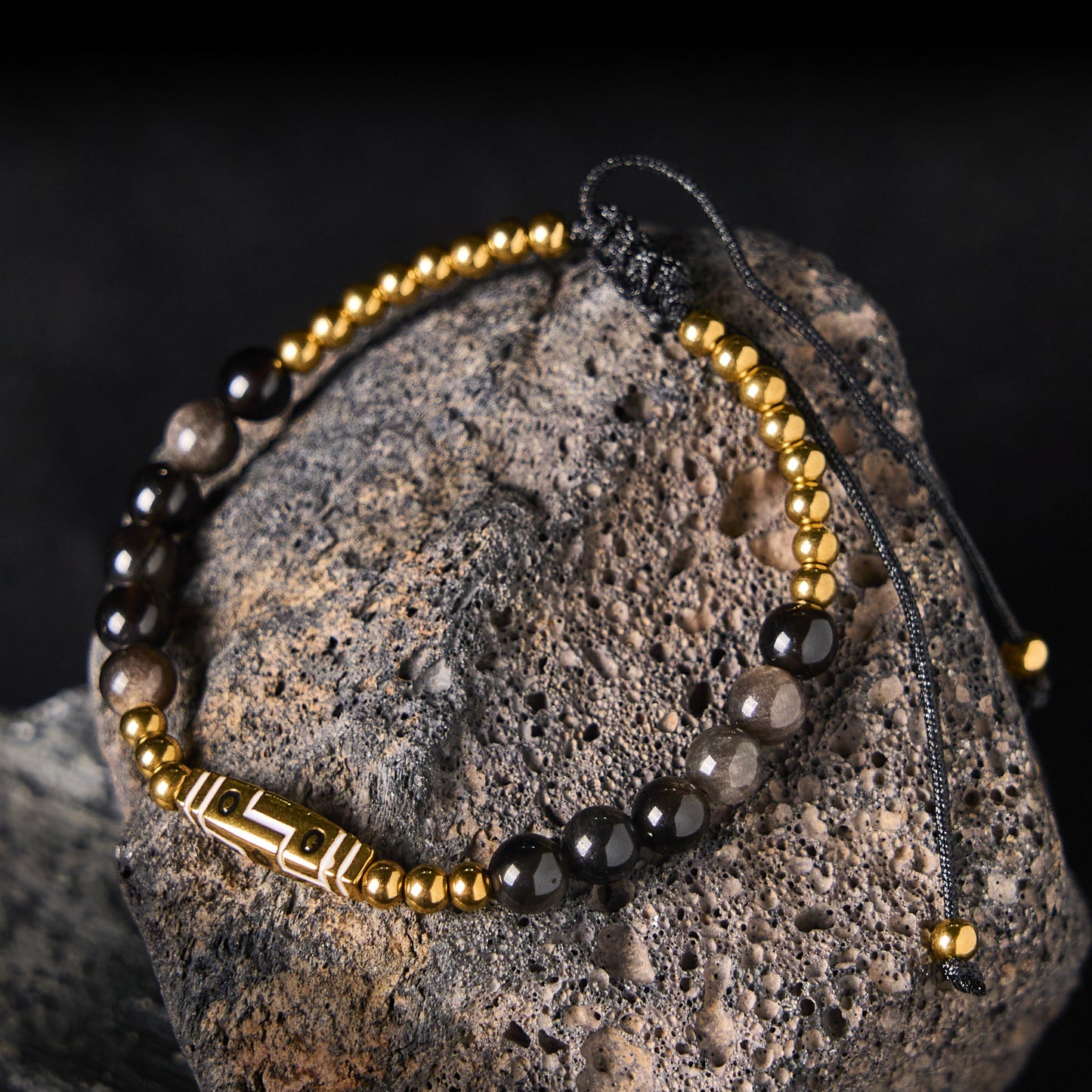 Buddha Stones Cute Bone Pattern Tiger Eye Courage Beads Bracelet