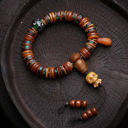 Buddha Stones Tibet Bone Beads The Lord Of The Corpse Forest Reminders of Our Impermanence Bracelet