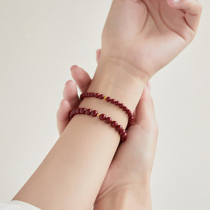 Buddha Stones "Wishing Protection and Energy" Cinnabar Bracelet Includes Gift Message Card