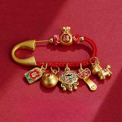 Buddha Stones "Wishing You Fortune and Good Luck" Year of the Horse Brooch Includes Gift Message Card