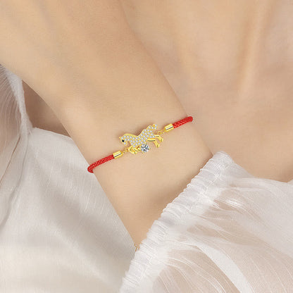 Buddha Stones "Wishing You Success & Good Luck" Year of the Horse String Includes Gift Message Card