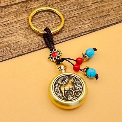 Buddha Stones "Hoping You Success and Good Luck" Year of the Horse Key Chain Includes Gift Message Card