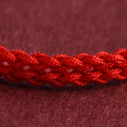 Buddha Stones Year of the Horse 999 Sterling Silver Copper Coins Luck Rope Braided Bracelet Anklet