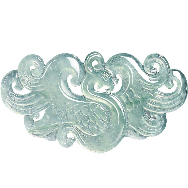 Buddha Stones Chinese Phoenix Jade Luck Necklace String Pendant