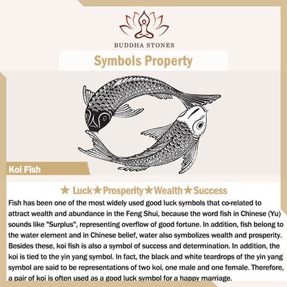 Buddha Stones Heart Sutra Koi Fish Lotus Copper Wealth Open Adjustable Bracelet Bangle