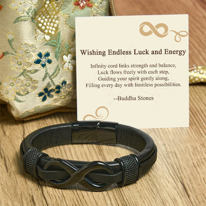 Buddha Stones "Wishing Endless Luck and Energy" Endless Knot Bracelet Includes Gift Message Card