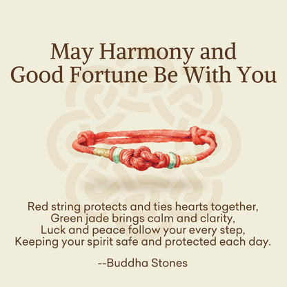 Buddha Stones "May Harmony and Good Fortune Be With You" Bracelet Includes Gift Message Card