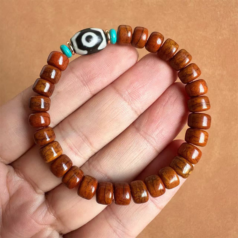 Buddha Stones Bone Beads Vajra Three-eyed Dzi Bead Luck Bracelet