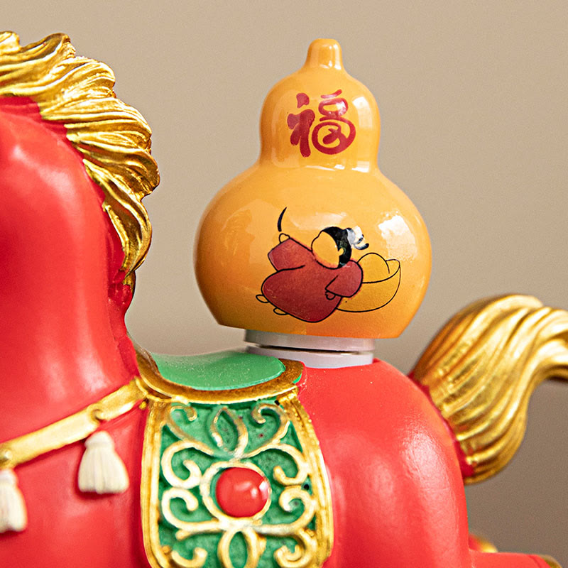Buddha Stones Chinese Zodiac Horse Charm Fu Character Prosperity Home Decoration