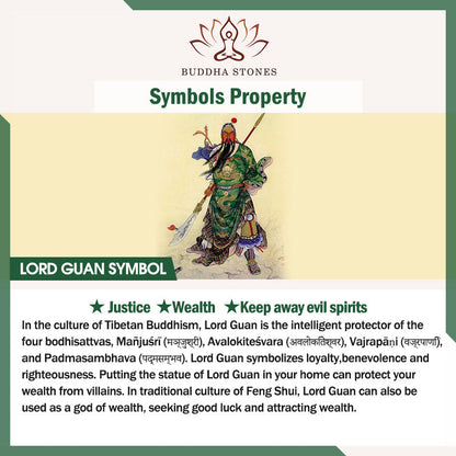 Buddha Stones Natural Jade Guan Gong Amulet Wealth Necklace Pendant