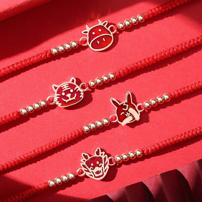Buddha Stones 12 Chinese Zodiac Lucky Red String Bracelet