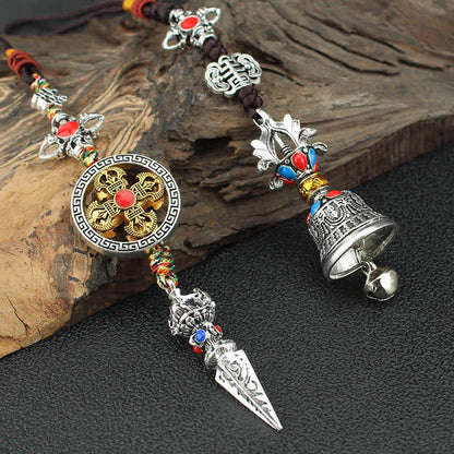Buddha Stones Tibet Om Mani Padme Hum Vajra Dorje Spiritual Car Hanging Decoration