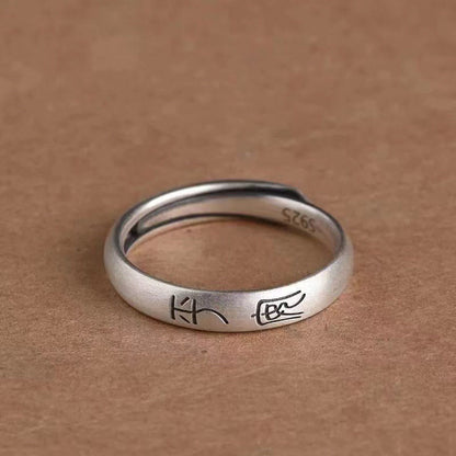 Buddha Stones Peace And Joy Copper Luck Wealth Ring