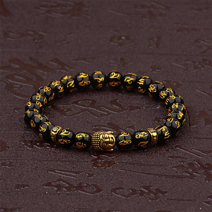 Buddha Stones Tibetan Buddha Mantra Amulet Bracelet