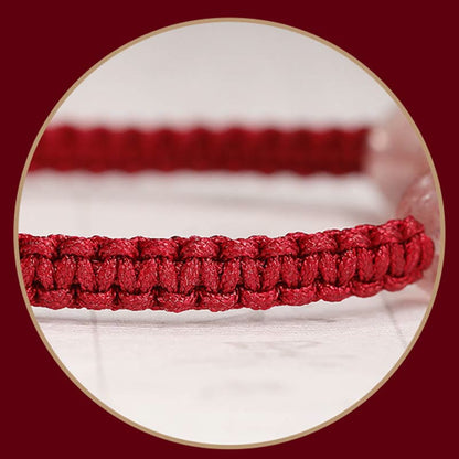Buddha Stones Natural Strawberry Quartz Crystal Love Red String Weave Bracelet Anklet (Extra 30% Off | USE CODE: FS30)