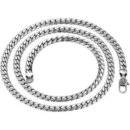 Buddha Stones Double Dorje Vajra Strength Punk Copper Chain Bracelet Necklace