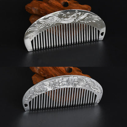 Buddha Stones Lucky Dragon Phoenix Protection Strength Comb