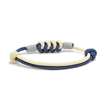 Buddha Stones Simple Design King Kong Knot Strength Braid String Bracelet