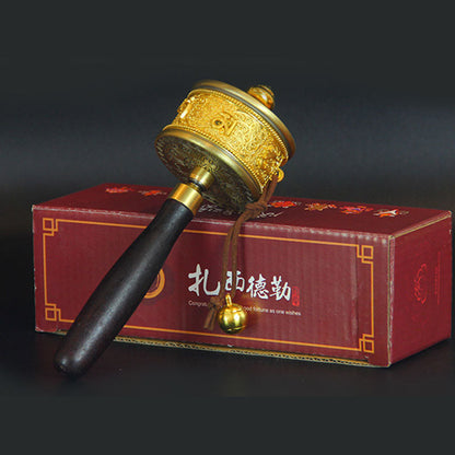 Buddha Stones Tibetan Lucky Prayer Wheel Six True Words Decoration