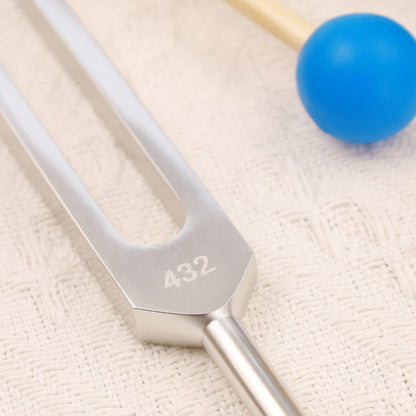 Buddha Stones Tuning Fork 432HZ Aluminum Alloy with Hammer for Mind and Spirit Healing