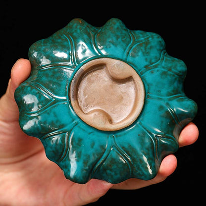 Buddha Stones Tibetan Lotus Blessing Incense Burner Decoration