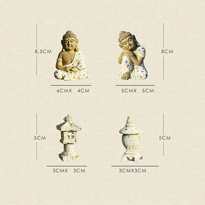 Buddha Stones Meditating Zen Buddha Serenity Resin Statue Figurine Home Decoration