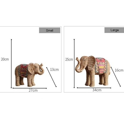 Buddha Stones Elephant Resin Wisdom Wealth Home Decoration