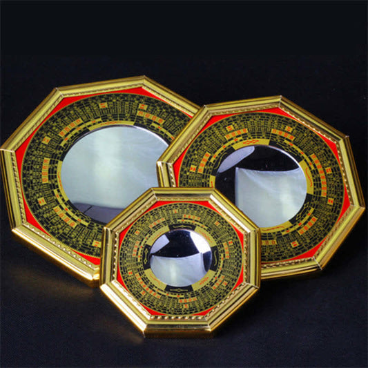 Buddha Stones Feng Shui Bagua Map Balance Harmony Living Room Energy Map Mirror