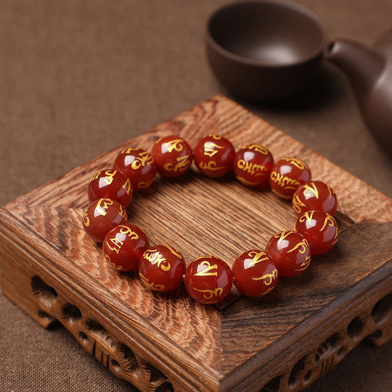 FREE Today: Open The Mind Tibet White Crystal Black Onyx Om Mani Padme Hum Meditation Bracelet