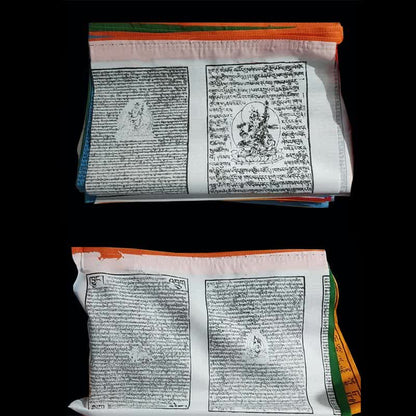 Buddha Stones Tibetan 5 Colors Windhorse Scriptures Auspicious Outdoor Prayer Flag