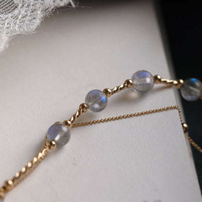 Buddha Stones Moonstone Positive Charming Chain Bracelet