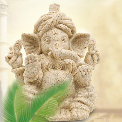 Buddha Stones Ganesh Ganpati Elephant Statue Blessing Protection Home Decoration