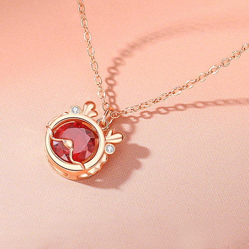 Buddha Stones 925 Sterling Silver Year Of The Dragon Luck Red Zircon Necklace Pendant Bracelet Earrings Ring (Extra 30% Off | USE CODE: FS30)