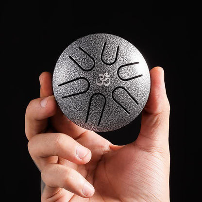 Buddha Stones Mini Steel Tongue Drum 3 Inch Sound Healing Drum Kit