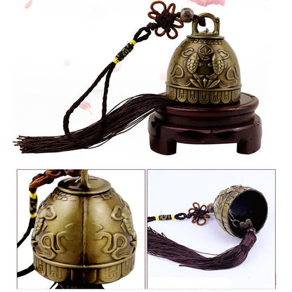 Buddha Stones Feng Shui Buddha Koi Fish Phoenix Wind Chime Bell Luck Wall Hanging Decoration