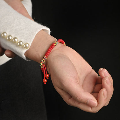 Buddha Stones Five Colors King Kong Knot String Protection Luck Bracelet