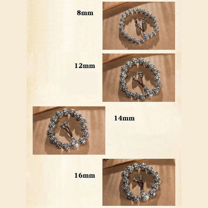 Buddha Stones Tibetan Om Mani Padme Hum Carved Alloy Beads Amulet Bracelet (Extra 35% Off | USE CODE: FS35)