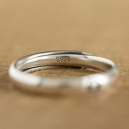 Buddha Stones 925 Sterling Silver Chinese Zodiac Natal Buddha Blessing Couple Ring