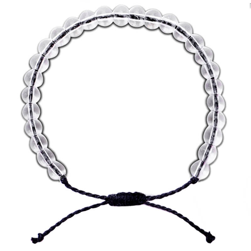 Buddha Stones Handmade Glass Beads Braided String Adjustable Bracelet