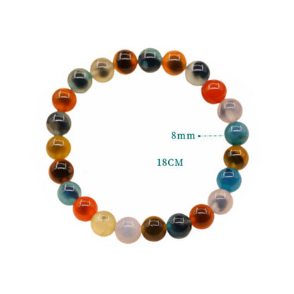Buddha Stones Colorful Candy Agate Healing Strength Bead Bracelet