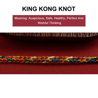 Buddha Stones "May you be healthy and happy" Lucky Multicolored Bracelet Includes Gift Message Card