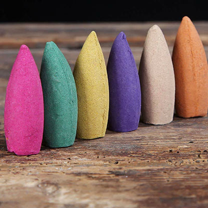 Buddha Stones Tibetan Elephant Purple Clay Backflow Smoke Fountain Peace Healing Incense Burner Decoration