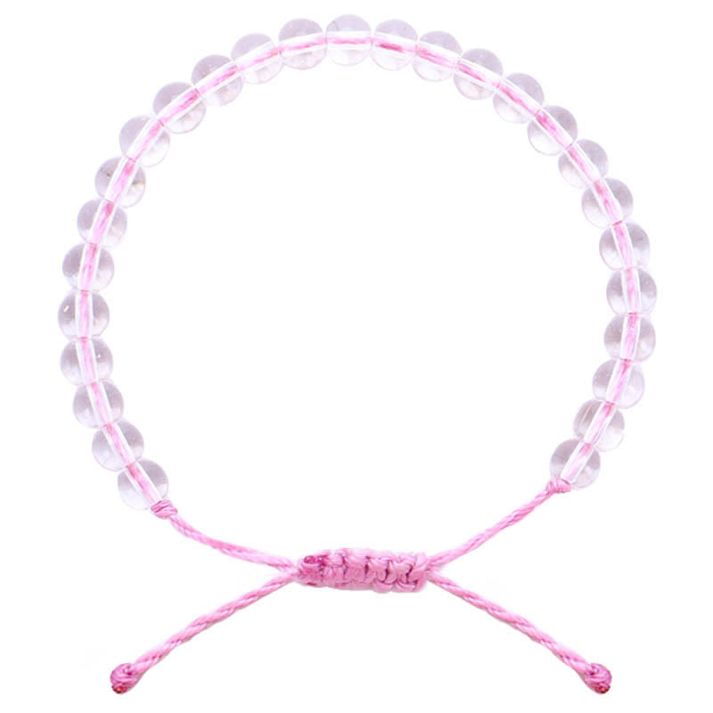 Buddha Stones Handmade Glass Beads Braided String Adjustable Bracelet