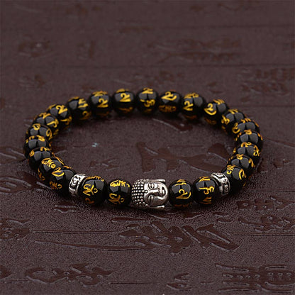Buddha Stones Tibetan Buddha Mantra Amulet Bracelet