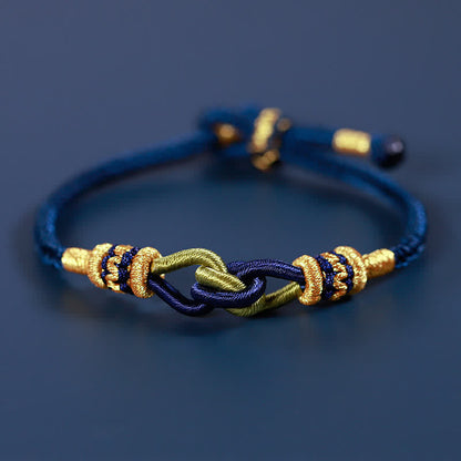 Buddha Stones Handmade Knotting Faith Strength Braid String Bracelet